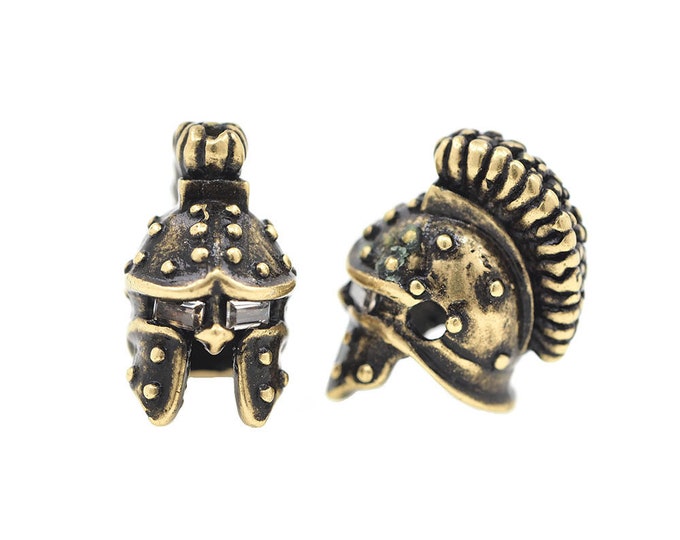Roman warrior helmet,Warrior helmet lanyard beads,helmet charms,Vintage Jewelry Charm Bead 16*9*12mm 1pcs
