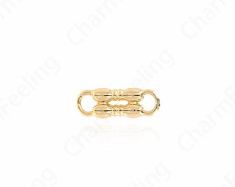 18K Gold Filled Square Connector, Dainty Connector, Solitaire Connector,Rectangular Connector, DIY Jewelry Supplies, 17x6x2mm