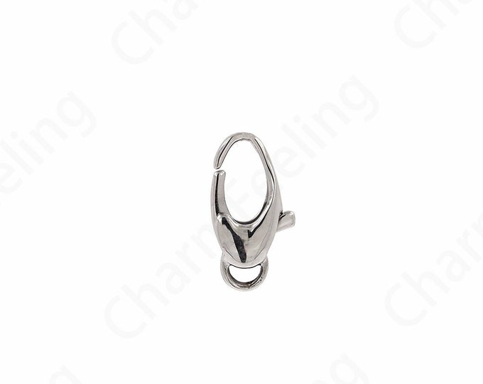 Jewelry Clasp, Silver Filled Lobster Clasp, Stainless Steel Carabiner,Button Clasp,Spring Clasp DIY Jewelry Supplies,14.8x7.8x4.2mm