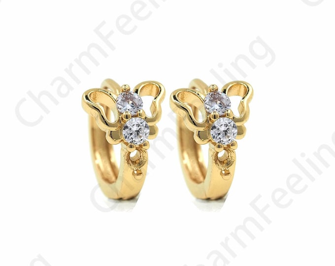 1 pair,Bee Earrings  Bee Stud Earrings, Insect Earrings, Insect Studs, Bee Studs, Gold Earrings, 11.5x13x8mm
