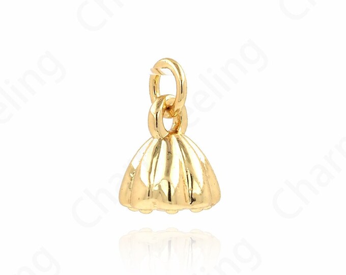 1pcs Yoga Pendant Small Ornaments, CZ Micro Pave Lotus-Shaped Pendant, Lotus Charm, DIY Jewelry Jewelry Making Supplies 9.5x6.4x6.4mm