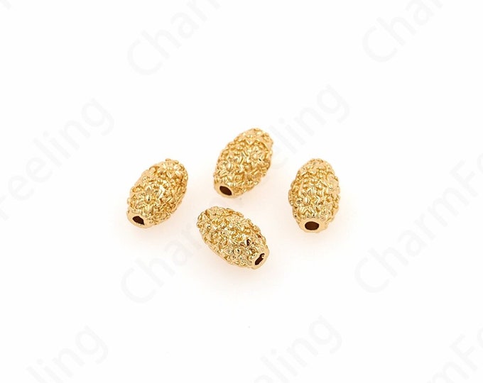10pcs Alloy Beads,Long Spacer Beads, 18K Gold Filled Bar Spacer Beads, Stick Beads, Bracelet Beads, DIY Jewelry Making Supplies, 11.5x6.5mm