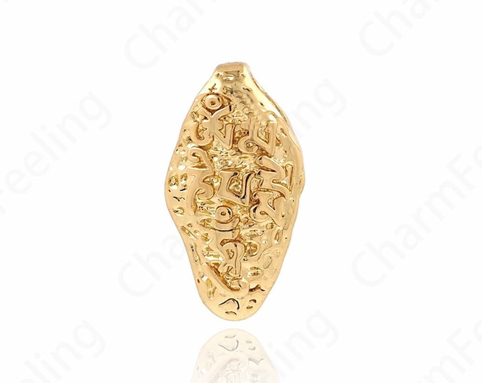 1pcs MicroPave CZ Charm Solitaire Necklace, Single Stone Cubic Zirconia Pendant,Oval Pendant, 14.3x7.5x4mm