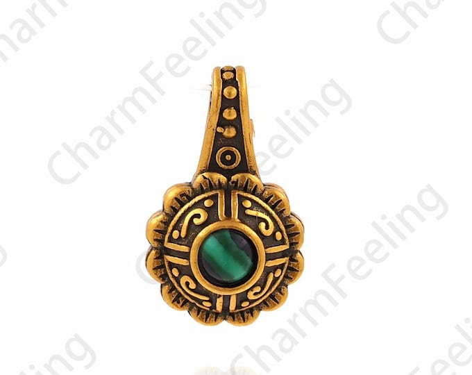 Flower Charms,Sun Flower Charms,S925 Sterling Silver Flower Necklace,Vintage Jewelry, Turquoise Jewelry,DIY Jewelry Supplies,11.2x18.7x10mm