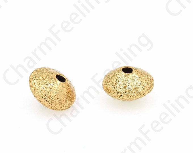 10 pcs,Necklace Beads, Cone Spacer Beads, Bracelet Beads, 18K Gold Filled Bead Charm, Cone Charm, DIY Jewelry Making Supplies,4.5x7mm