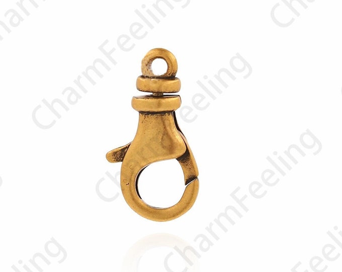 Spring Clasp,Press Clasp,18K Gold Filled Claw Clasp,S925 Silver Lobster Clasp,Silver Clasp,Vintage Clasp,DIY Jewelry Supplies,8.5x15.3x3.5mm