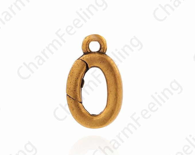 18K Gold Filled Snap Clasp,Oval Clasp, Carabiner Clasp, S925 Silver Clasp, Necklace Clasp, DIY Jewelry Supplies, 6.6x11.8x2mm