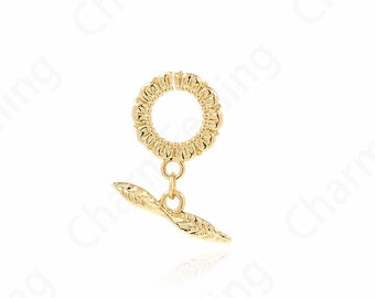 Gold Clasp, OT Clasp, 18K Gold Filled Necklace Clasp, Bracelet Clasp, Round Clasp, Carabiner, DIY Jewelry Supplies,28x17x2mm