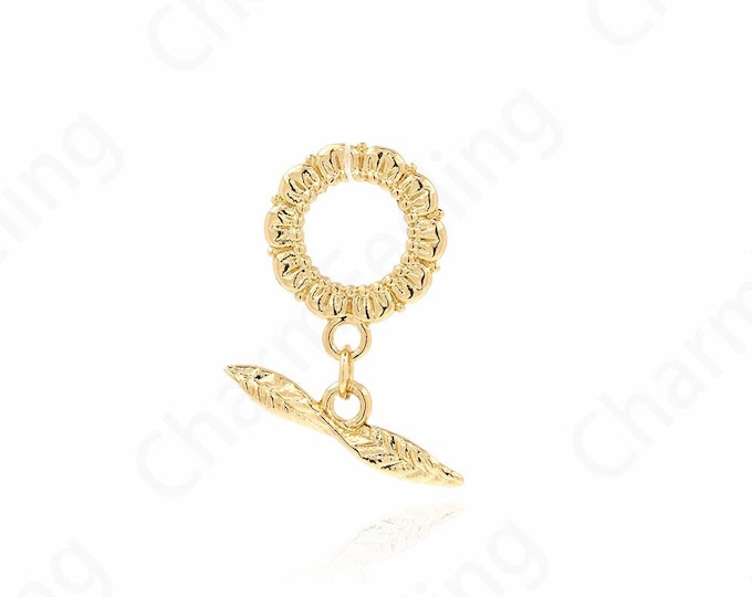 Gold Clasp, OT Clasp, 18K Gold Filled Necklace Clasp, Bracelet Clasp, Round Clasp, Carabiner, DIY Jewelry Supplies,28x17x2mm