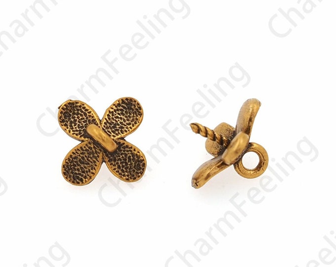Sterling Silver Bead Cap, 18K Gold Filled S925 Sterling Silver Bead Cap With Needle Cup,Vintage Bead Cap,DIY Jewelry Supplies, 6.4x6.4x6.4mm