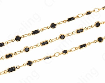 1 meter Small O-Shaped Necklace, Gold-Plated Necklace, CZ Semi-Finished Necklace, Exquisite Bulk Necklace,