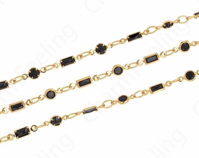1 meter Small O-Shaped Necklace, Gold-Plated Necklace, CZ Semi-Finished Necklace, Exquisite Bulk Necklace,