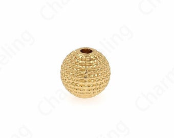 10PCS,Alloy Ball Beads, Gold Round Beads, 18K Gold Filled Aolly Round Beads,Bracelet Beads, DIY Bracelet Necklace Jewelry Making,7.5mm