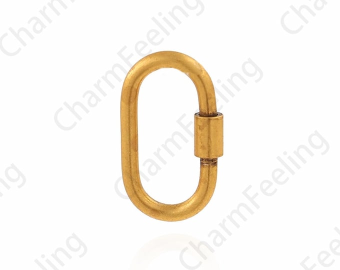 Turnbuckle,S925 Silver Press Clasp, 18K Gold Filled Carabiner Clasp, Sterling Silver Clasp, Oval Clasp, DIY Jewelry Supplies, 8.6x14.7x2.4mm