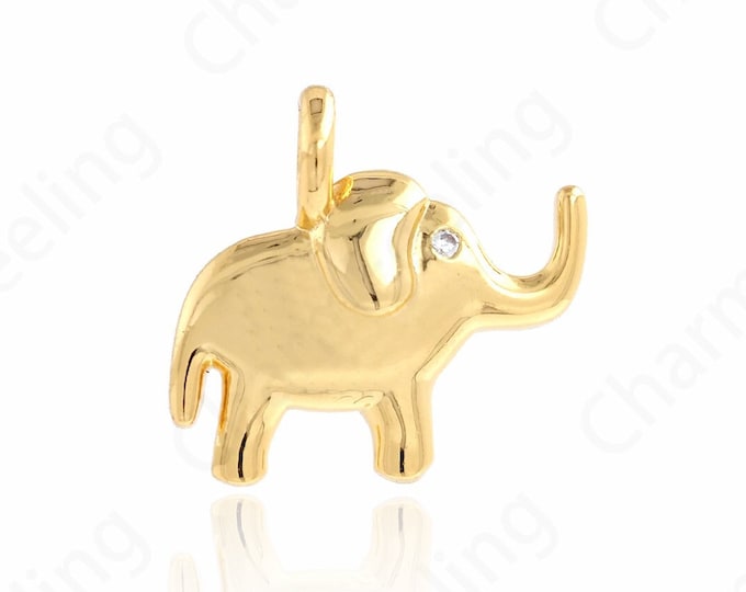 1pcs Elephant Charm, Elephant Pendant, Animal Charm, Mother's Love Charm, DIY Jewelry Making Accessories 15x15x5mm