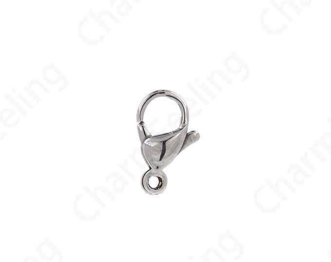 Silver Filled Lobster Clasp, Button Clasp,Stainless Steel Carabiner,Jewelry Clasp,Spring Clasp DIY Jewelry Supplies,Multiple Sizes