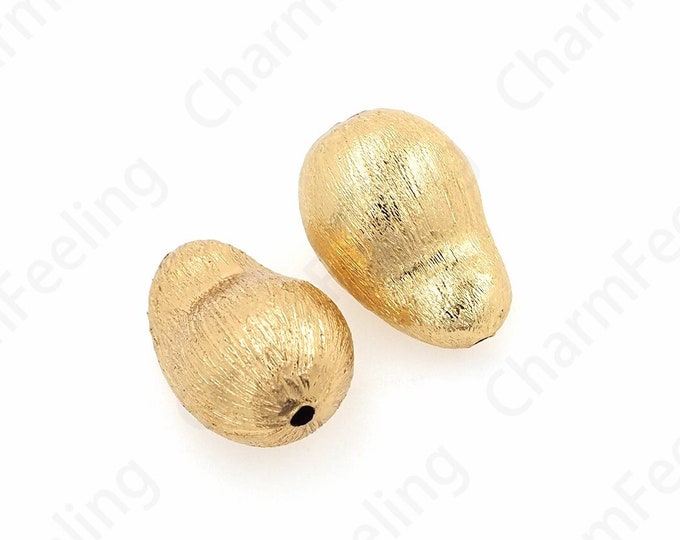 Peanut Beads, 18K Gold Filled Oval Beads, Jewelry Beads, DIY Bracelet Necklace Accessories, 19.3x13x11.5mm