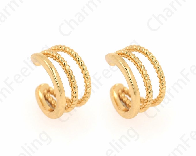 Tragus Earring,Pierced Earrings, Simple Gold Hoop,Tragus Piercing, Hoop Earring, Simple Hoop, Endless Hoop, Huggie Tragus,12.8x13.6x8.4mm