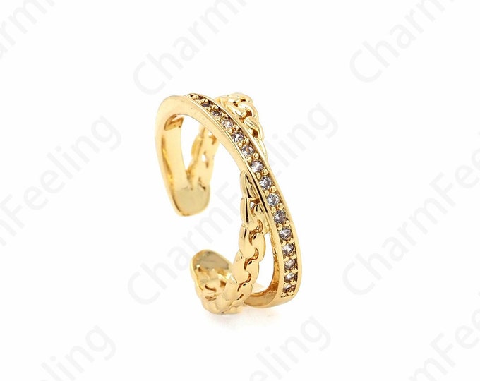 Solid Gold Ring, 18K Gold Filled Twisted Ring, Stacking Rings, Dainty Gold Ring, Gold Rings, Gift For Her 1PCS