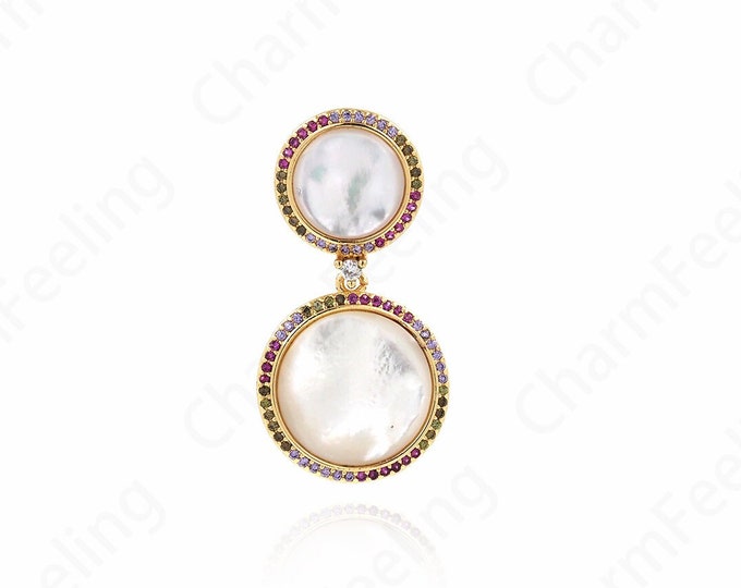 Drop-Shaped Pearl Pendants, Pearl Pendants, Drop-Shaped Pendants, Pearl Necklaces, DIY Jewelry Making Accessories 34.5x18x4mm