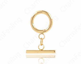 Karabijnhaak, Gouden Sluiting, OT Sluiting, 18K Goud Gevulde Ketting Sluiting, Armband Sluiting, Ronde Sluiting, DIY Sieraden Benodigdheden, 14x2mm 18x2mm