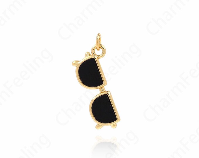 Sunglasses Charm,Eyeglasses Pendant, 18K Gold Filled Eyeglasses Charm,Sunglasses Pendant,DIY Jewelry Supplies, 22x7.5x2mm