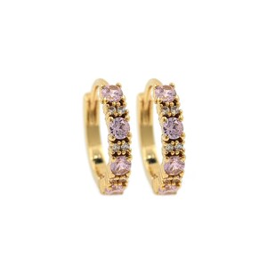 Pierced Earrings,18K Gold Filled Round Earrings,Round Pendants,Micropave CZ Gold Earrings,Earring Charm,DIY Jewelry Accessories 13x14x2.5mm