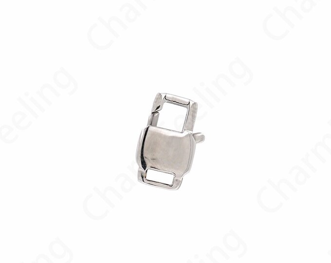 Silver Filled Lobster Clasp, Stainless Steel Carabiner,Button Clasp,Jewelry Clasp,Spring Clasp DIY Jewelry Supplies,12x8x2.8mm