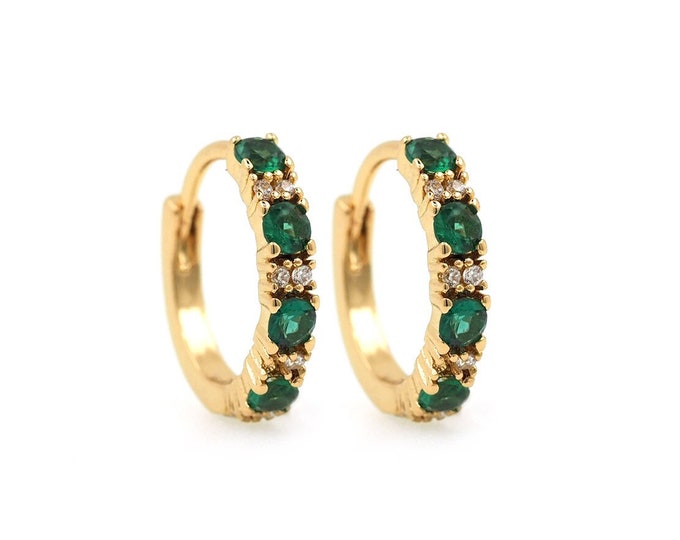 Hollow Earrings,Micropavé CZ Gold Earrings,18K Gold Filled Round Earrings,Round Pendants,DIY Jewelry Accessories 14x14x2.5mm