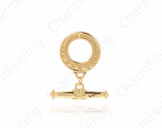 Gold Clasp, Necklace Clasp, Carabiner, OT Clasp, 18K Gold Filled Bracelet Clasp, Round Clasp, DIY Jewelry Supplies,