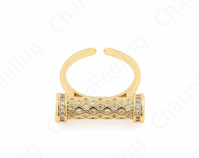 Gold Chunky Ring, Generous Ring,Wide Ring, 18K Gold Filled Daily Ring, Adjustable Ring, Gold Open Ring,
