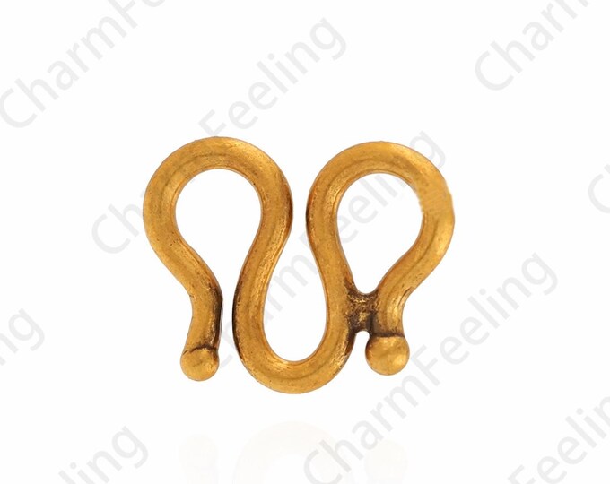 W Shape Clasp, S925 Silver Clasp,Sterling Silver Clasp,18K Gold Filled Vintage Clasp, Vintage Jewelry, DIY Jewelry Supplies, 9x11.2x1.3mm