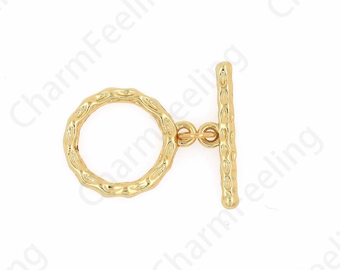 OT Clasp, 18K Gold Filled Necklace Clasp, Bracelet Clasp, Round Clasp, Carabiner, Gold Clasp, DIY Jewelry Supplies