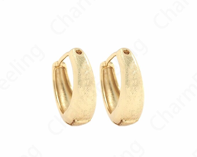 1 Pair 18K Gold Filled Hoop,Hammered Earrings,Twist Earrings,Thick Earrings,Simple Earrings, Perfect Gift for Her and Girls,16.7x15.4x6mm
