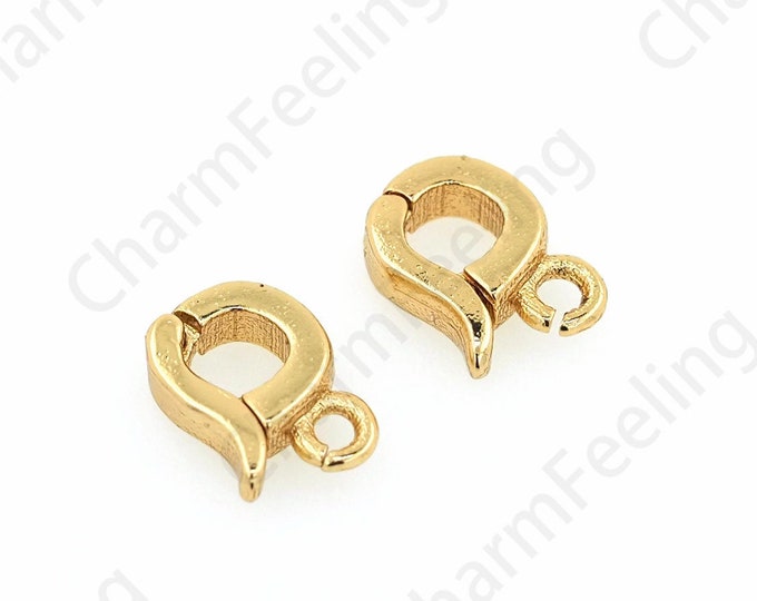 Spring Clasp, 18K Gold Filled Lobster Clasp, Button Clasp, Carabiner, Jewelry Clasp, DIY Jewelry Making Supplies, 5.4x7.7x1.9mm