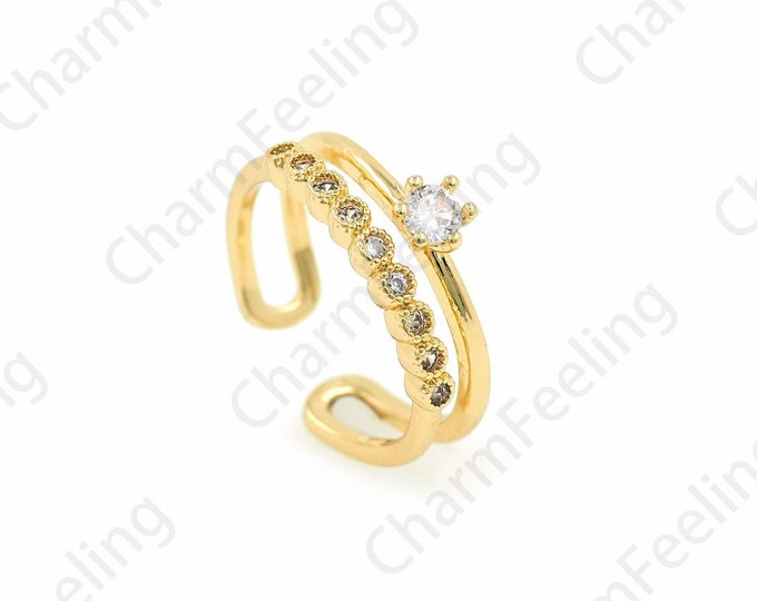 Line Rings, Thin Rings, 18K Gold Filled Adjustable Rings, Fashion Rings, Gold Open Rings, Statement Rings,