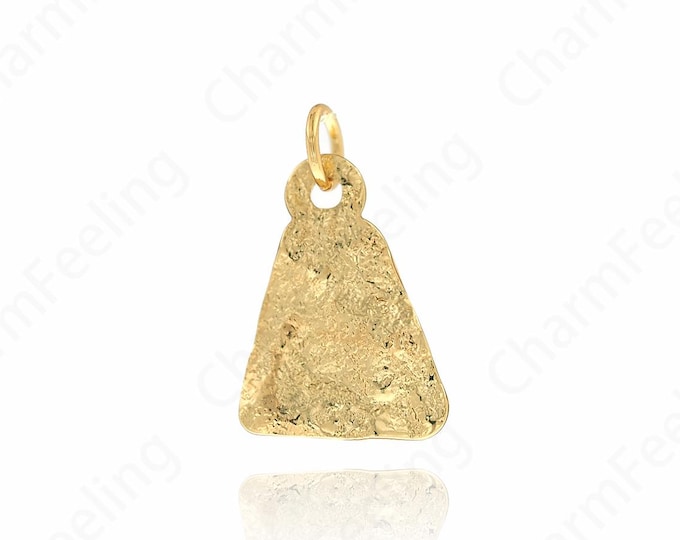 Triangle Pendant,Dainty Triangle Necklace, 18K Gold Filled Rectangular Charm,Suitable for DIY Jewelry Making Accessories,19.5x12.2x1.5mm