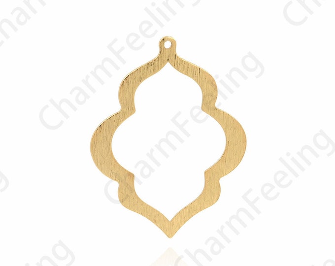 Delicate Flower Necklaces, 18K Gold Filled Pendant Accessories, Garland Pendants, Jewelry Charms, DIY Jewelry Accessories,49x37.5x0.8mm