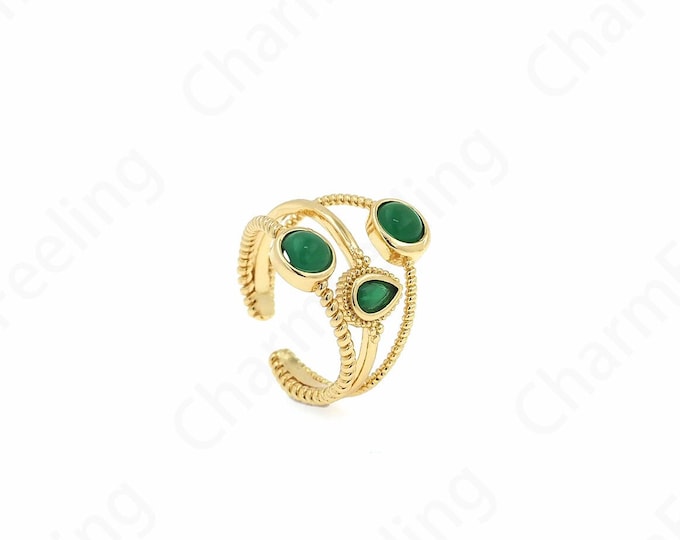 Line Rings,Gold Open Rings,18K Gold Filled Adjustable Rings,Drop Rings, Round Rings, Micropavé CZ Everyday Rings,