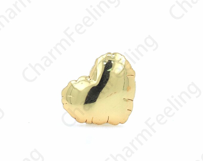 Love Spacer Beads,18K Gold Filled Heart-Shaped Spacer Beads,Love Charm,Micropavé CZ Spacer Beads Charm, DIY Jewelry Accessories,10x12x5mm