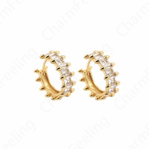 Round Pendants,Micropave CZ Gold Earrings,18K Gold Filled Round Earrings,Hollow Earrings,Earring Charm,DIY Jewelry Accessories 17x16x6mm