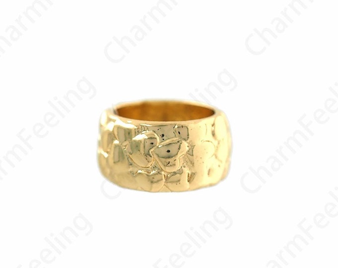 Rings Spacer Beads,Large Hole bead,18K Gold Filled Round Spacer Beads DIY Jewelry Supplies,14.5x6.5mm