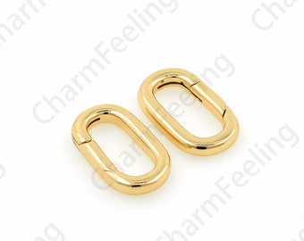 18K Gold Filled Oval Calsp,Snap Calsp, Geometric Calsp, Door Knocker, Rectangular Calsp, DIY Jewelry Accessories,22.5x13x3mm