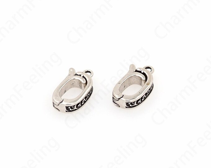 Ancient Silver Clasp,Bracelet Clasp,18K Gold Filled Lobster Clasp,Carabiner Clasp,Spring Clasp,DIY Jewelry Supplies,15x8.5x3mm