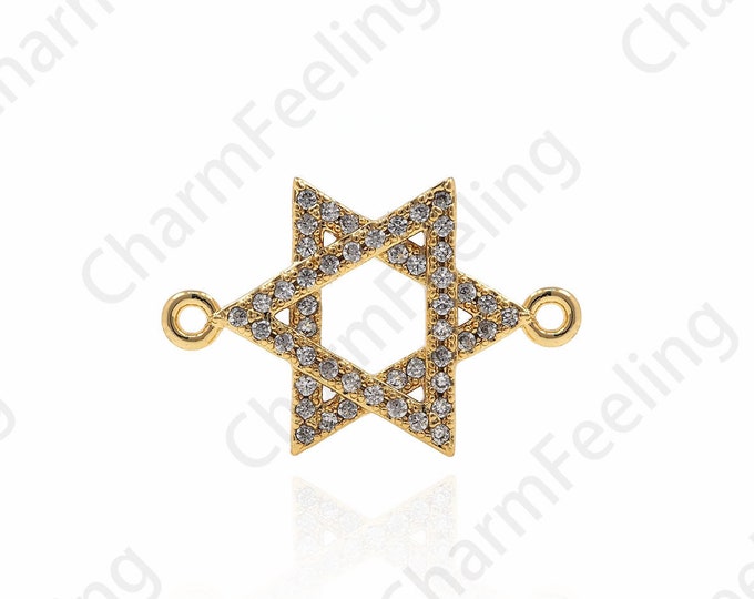 Hexagon Connector，Hexagon Bracelet，Geometric Hexagon，Hexagon Charm 13x20x2mm 1pcs