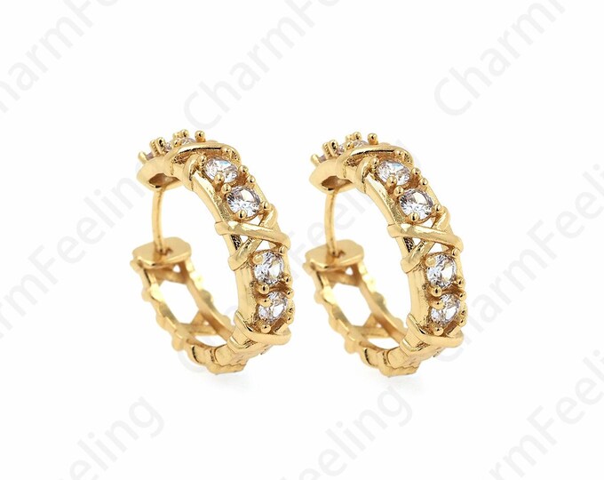 Minimalist Earrings, Earrings for Everyday Wear, Exquisite Earrings, 18K Gold Filled Earrings, Hoop Earrings, Gifts For Her 21.5x21.5x5.7mm