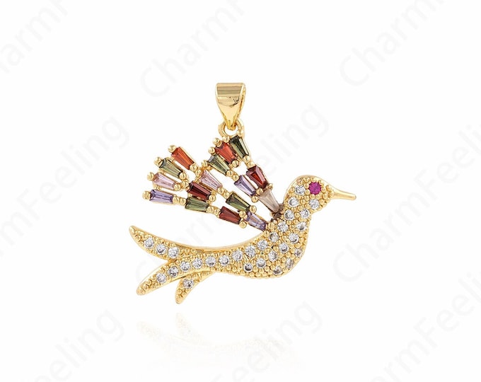 Round Charm Eye Necklace,18K Gold Filled Eagle Pendant,Bird Charm,Eagle Charm,DIY Jewelry Supplies, 30x25x4mm