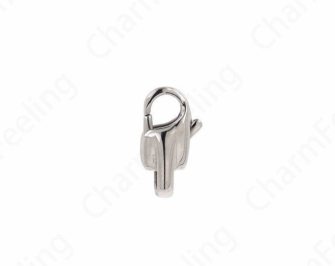 Stainless Steel Carabiner, Silver Filled Lobster Clasp, Button Clasp,Jewelry Clasp,Spring Clasp DIY Jewelry Supplies,15.5x8.5x5mm