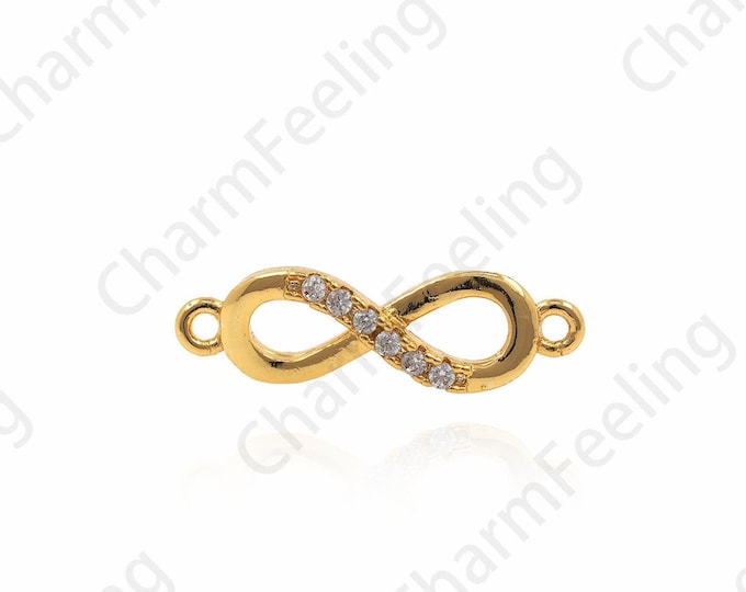 Infinite connector,two names infinity,brass infinity charm,infinity link,infinite symbol 5*17*2mm 1pcs