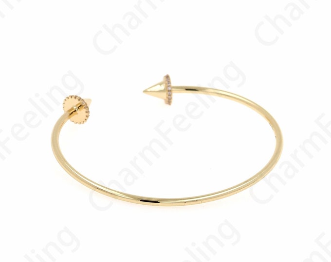 Simple Bracelet, 18K Gold Filled Thin Bracelet, Gift for Her, Water Drop Bracelet, Micro Pavé CZ Bohemian Bracelet,